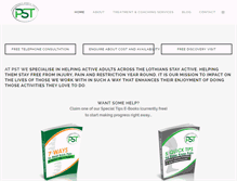 Tablet Screenshot of performancesportstherapy.net